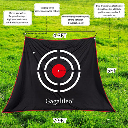 Golf Net: Backyard Practice Hitting Driving Training by Turf Mat Target Real Ball Indoor Outdoor Chipping Swing Gift for Golfers Dad Husband Men