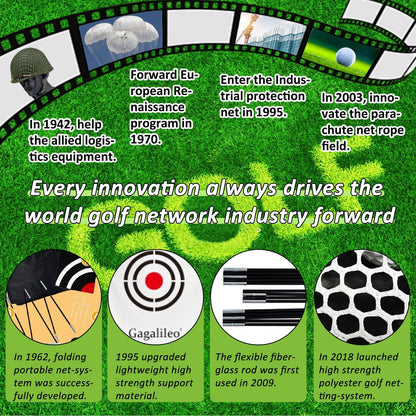 Golf Net: Backyard Practice Hitting Driving Training by Turf Mat Target Real Ball Indoor Outdoor Chipping Swing Gift for Golfers Dad Husband Men